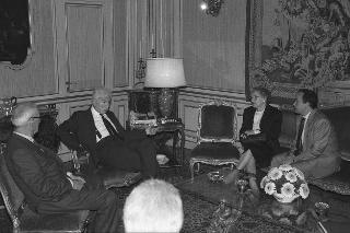 Incontro privato del Presidente della Repubblica Francesco Cossiga con Giorgio Perlasca