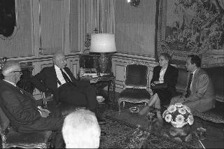 Incontro privato del Presidente della Repubblica Francesco Cossiga con Giorgio Perlasca