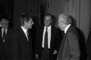 Incontro del Presidente della Repubblica Francesco Cossiga con il maestro Uto Ughi
