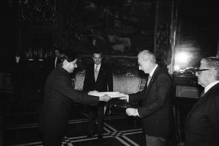 Sua Eccellenza Waliur Rahman, nuovo Ambasciatore della Repubblica Popolare del Bangladesh: presentazione delle Lettere Credenziali.