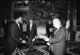 Sua Eccellenza Ernest Sipho Mpofu, nuovo Ambasciatore della Repubblica del Botswana: presentazione delle Lettere Credenziali