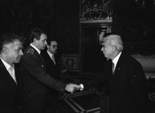 Sua Eccellenza Jiri Holub, nuovo Ambasciatore della Repubblica Socialista Cecoslovacca: presentazione delle Lettere Credenziali