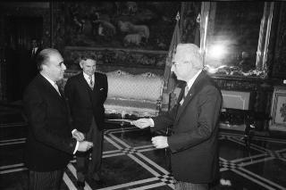Sua Eccellenza Mariano Fontecilla De Santiago Concha, nuovo Ambasciatore della Repubblica del Cile: presentazione delle Lettere Credenziali