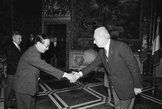 Sua Eccellenza Li Baocheng, nuovo Ambasciatore della Repubblica Popolare Cinese: presentazione delle Lettere Credenziali