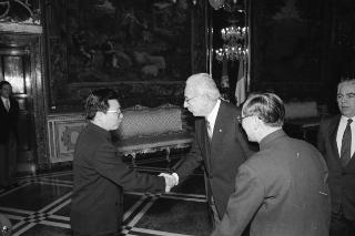 Sua Eccellenza Li Baocheng, nuovo Ambasciatore della Repubblica Popolare Cinese: presentazione delle Lettere Credenziali