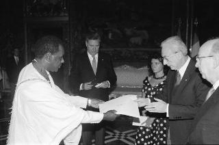 Sua Eccellenza Felleke Gedle Giorgis, nuovo Ambasciatore della Repubblica Democratica Popolare di Etiopia: presentazione Lettere Credenziali