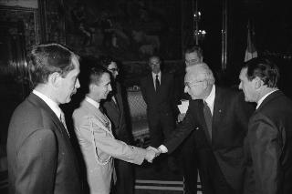 Sua Eccellenza Philippe Cuvillier, nuovo Ambasciatore della Repubblica Francese e Sua Eccellenza Ruth Adjua Sowe, nuova Ambasciatrice della Repubblica della Gambia per la presentazione delle Lettere Credenziali