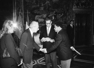 Sua Eccellenza Jules Marius Ogoue Bandja, nuovo Ambasciatore della Repubblica Gabonese: presentazione delle Lettere Credenziali.