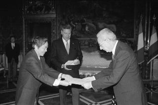 Sua Eccellenza Shinichiro Asao, nuovo Ambasciatore del Giappone: presentazione Lettere Credenziali