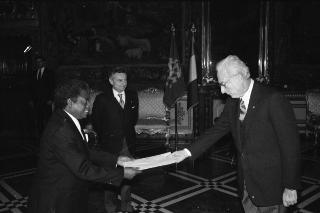 Sua Eccellenza Lawrence Patrick Anthony, nuovo Ambasciatore della Repubblica del Malawi: presentazione delle Lettere Credenziali.