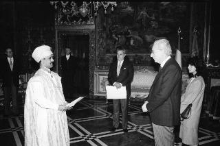Sua Eccellenza Hamoud Ould Ely nuovo Ambasciatore della Repubblica Islamica di Mauritania: presentazione delle Lettere Credenziali.