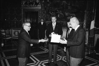 Sua Eccellenza Guido Emilio D'Alessandro Tavarez, nuovo Ambasciatore della Repubblica Dominicana: presentazione delle Lettere Credenziali