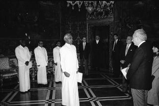 Sua Eccellenza Chandra Nawaratne De Zoysa, nuovo Ambasciatore della Repubblica Democratica Socialista di Sri Lanka: presentazione delle Lettere Credenziali.