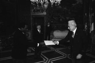 Sua Eccellenza Donald McLeod, nuovo Ambasciatore della Repubblica di Suriname: presentazione delle Lettere Credenziali.