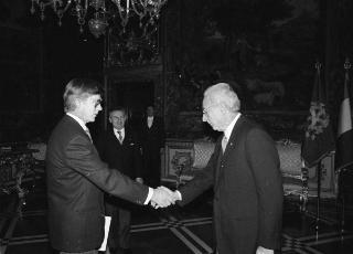 Sua Eccellenza Ola Ullsten, nuovo Ambasciatore del Regno di Svezia: presentazione delle Lettere Credenziali.