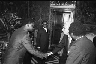Sua Eccellenza Mananga Dintoka Pholo, nuovo Ambasciatore della Repubblica dello Zaire: presentazione delle Lettere Credenziali.