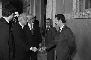 Intervento del Presidente della Repubblica Francesco Cossiga a Palazzo Montecitorio per la celebrazione del 40^ Anniversario di fondazione della Repubblica