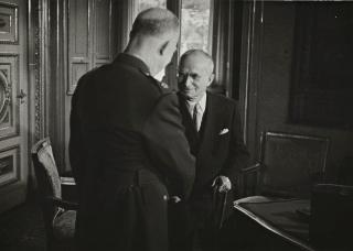 Il Presidente della Repubblica Luigi Einaudi con il Generale  Dwight David Eisenhower