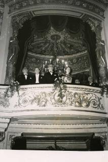 Il Presidente della Repubblica Giovanni Gronchi alla Inaugurazione della stagione lirica della Scala