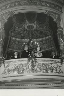 Il Presidente della Repubblica Giovanni Gronchi alla Inaugurazione della stagione lirica della Scala