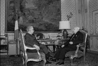 Incontro del Presidente della Repubblica Giovanni Leone con il Maestro Giorgio De Chirico