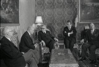 Il Presidente della Repubblica Giovanni Leone riceve in udienza S.A.E.  Fra Angelo de Mojana di Cologna Gran maestro del Sovrano Militare Ordine di Malta