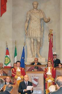 Il Presidente Napolitano riceve la cittadinanza onoraria di Roma in occasione del 140° anniversario di Roma Capitale, Campidoglio, 20 settembre 2010 (USPR)