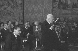 Intervento del Presidente della Repubblica Sandro Pertini alla celebrazione del 25 ° anniversario di istituzione del Consiglio Superiore della Magistratura