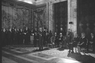 Presentazione degli auguri da parte del Corpo Diplomatico al Presidente della Repubblica Sandro Pertini
