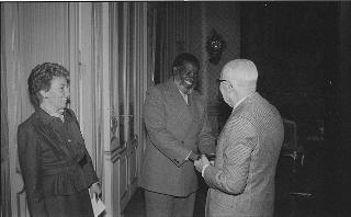 Il Presidente della Repubblica Sandro Pertini incontra Sam Daniel Nujoma, Presidente del Movimento indipendentista per la Namibia