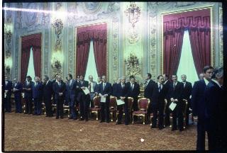 Il Presidente della Repubblica Sandro Pertini alla  cerimonia di Giuramento dei Ministri del II Governo Spadolini