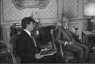 Incontro del Presidente della Repubblica Sandro Pertini con Nicolas Ardito Barletta Panama, Presidente eletto della Repubblica del Panama e suo figlio e con  l'Ambasciatore del Panama a Roma