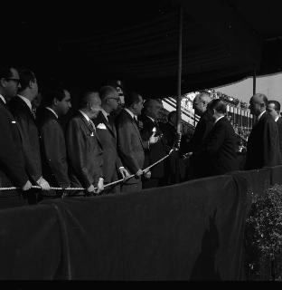 Il Presidente della Repubblica Giuseppe Saragat sulla nave Andrea Doria in viaggio per la visita di Stato in America Latina (12-15 settembre 1965)