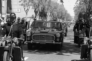 Arrivo alla città di Catanzaro del Presidente della Repubblica Giuseppe Saragat durante la sua visita ufficiale in Calabria