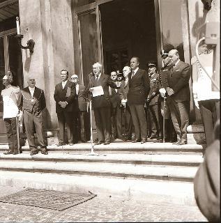 Il Presidente della Repubblica Giuseppe Saragat ai giovani finalisti dei &quot;Giochi della Gioventù 1971&quot; in visita di omaggio