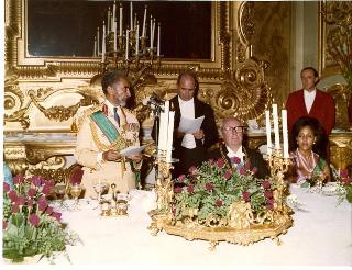 Pranzo in onore di S.M.I. l'Imperatore di Etiopia, Hailè Selassiè I in Visita di Stato  (6-9 novembre 1970)