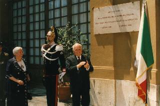 Il Presidente Oscar Luigi Scalfaro inaugura l'Archivio Storico  in occasione del cinquantesimo anniversario della nascita della Repubblica. 2 giugno 1996