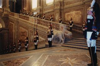 Vertice del G7 a Napoli. Pranzo offerto dal Presidente della Repubblica Oscar Luigi Scalfaro nella Reggia di Caserta in onore dei partecipanti